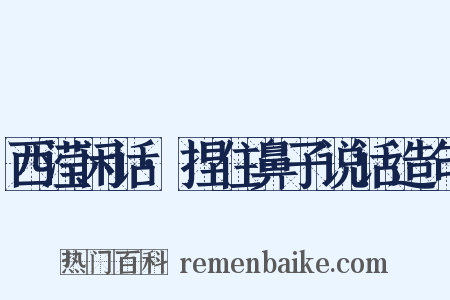 西滢闲话·捏住鼻子说话造句是什么意思的图片